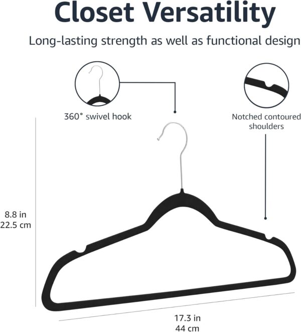 Simplify Durable Velvet Clothing Shirt Hangers, 100 Pack, Pink
