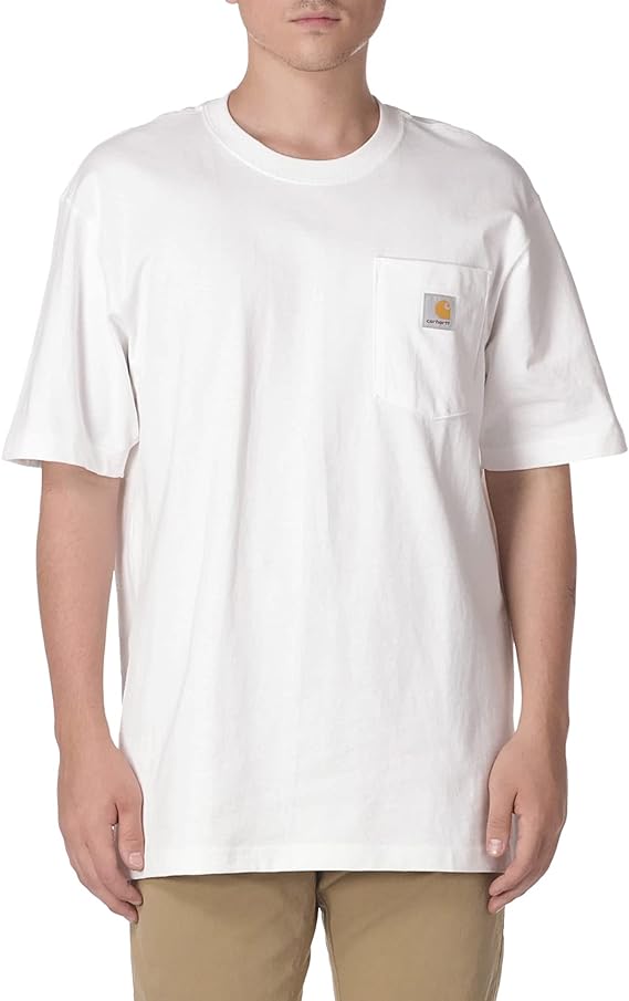 Carhartt Men Loose Fit Short-Sleeve Pocket T-Shirt - Amazon Shopping