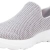 Skechers Go Walk Slip Resistant Womens Black Gray Work Shoes