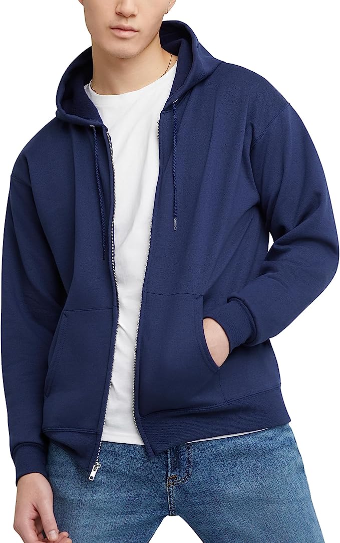 Hanes Men Blue Hoodie