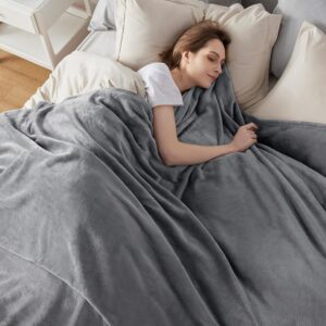 Bedsure Microfiber Fleece Lightweight Blanket Queen Size Blankets