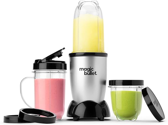 magic bullet blender small silver 11 piece set