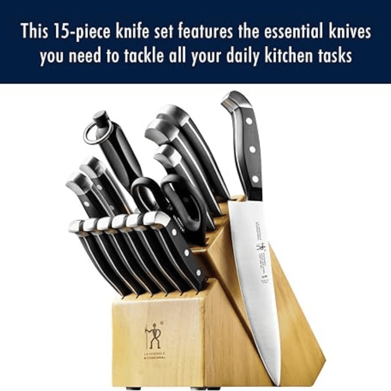 Ja HENCKELS Premium Quality Knives 15-Piece Knife Sets with Block