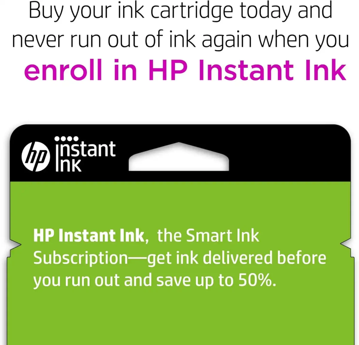 HP Instant Ink subscription service for hassle-free ink delivery.