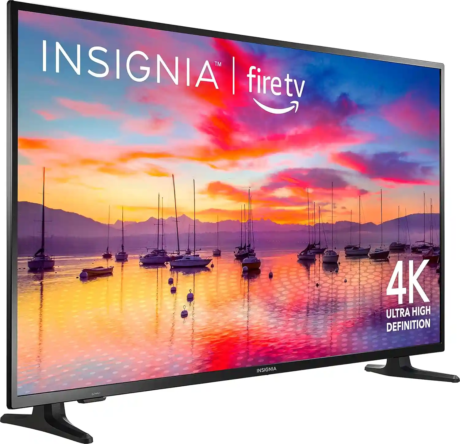 INSIGNIA 50-inch Class F30 Series LED 4K UHD Smart Fire TV with vibrant display.