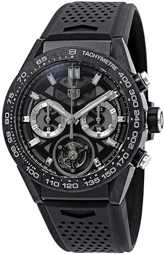 Tag Heuer Carrera 02T Tourbillon Chronograph Automatic Black Dial Men's Watch CAR5A8W.FT6071