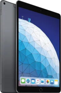 Apple iPad 10.2-inch Space Gray Renewed front and back view