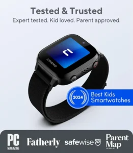 JrTrack 4 Smart Watch recognized as a 2024 Best Kids Smartwatch, expert-tested and parent-approved