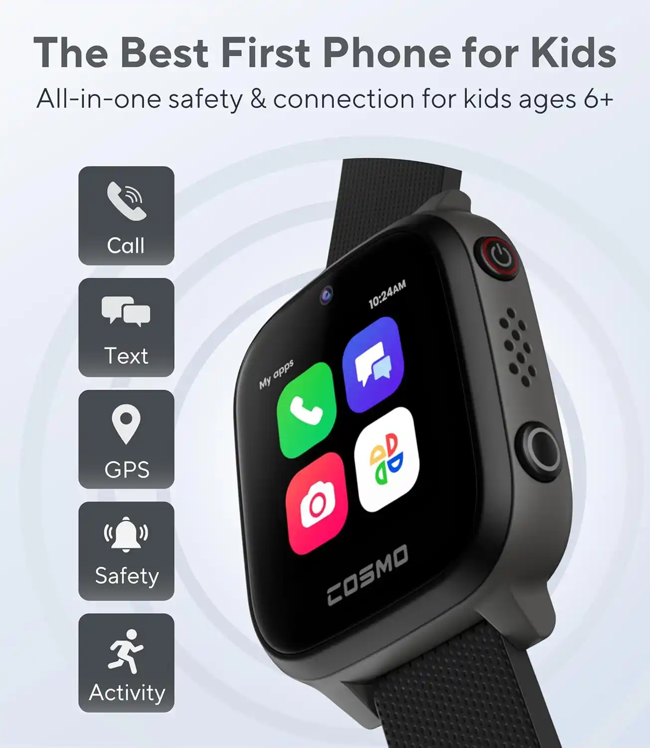 JrTrack 4 Kids Smart Watch: The best first phone for kids with call, text, GPS, safety, and activity tracking features