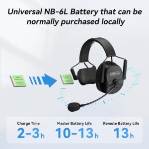 Came-TV Kuminik8 1.9GHz Wireless Intercom Headset System Noise Cancellation Zero Latency Full Duplex 4 Person Team Communication with Hardcase for Church Boating TV Film Production Drone