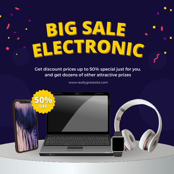 Blue Modern Big Sale Electronic Instagram Post